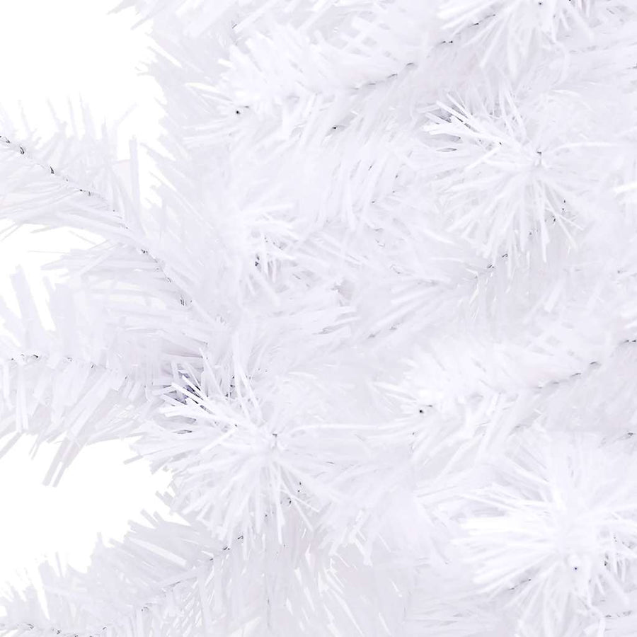 Corner Artificial Christmas Tree LEDs&Ball Set White 150 cm PVC