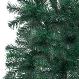 Corner Artificial Christmas Tree LEDs&Ball Set Green 240 cm PVC - 45-Degree Angle