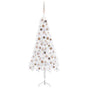 Corner Artificial Christmas Tree LEDs&Ball Set White 150 cm PVC