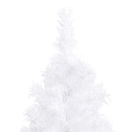Corner Artificial Christmas Tree LEDs&Ball Set White 150 cm PVC