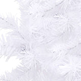Corner Artificial Christmas Tree LEDs&Ball Set White 180 cm PVC - Side View