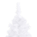 Corner Artificial Christmas Tree LEDs&Ball Set White 210 cm PVC