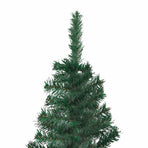 Corner Artificial Christmas Tree LEDs&Ball Set Green 180 cm PVC