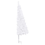 Corner Artificial Christmas Tree LEDs&Ball Set White 120 cm PVC - Side View