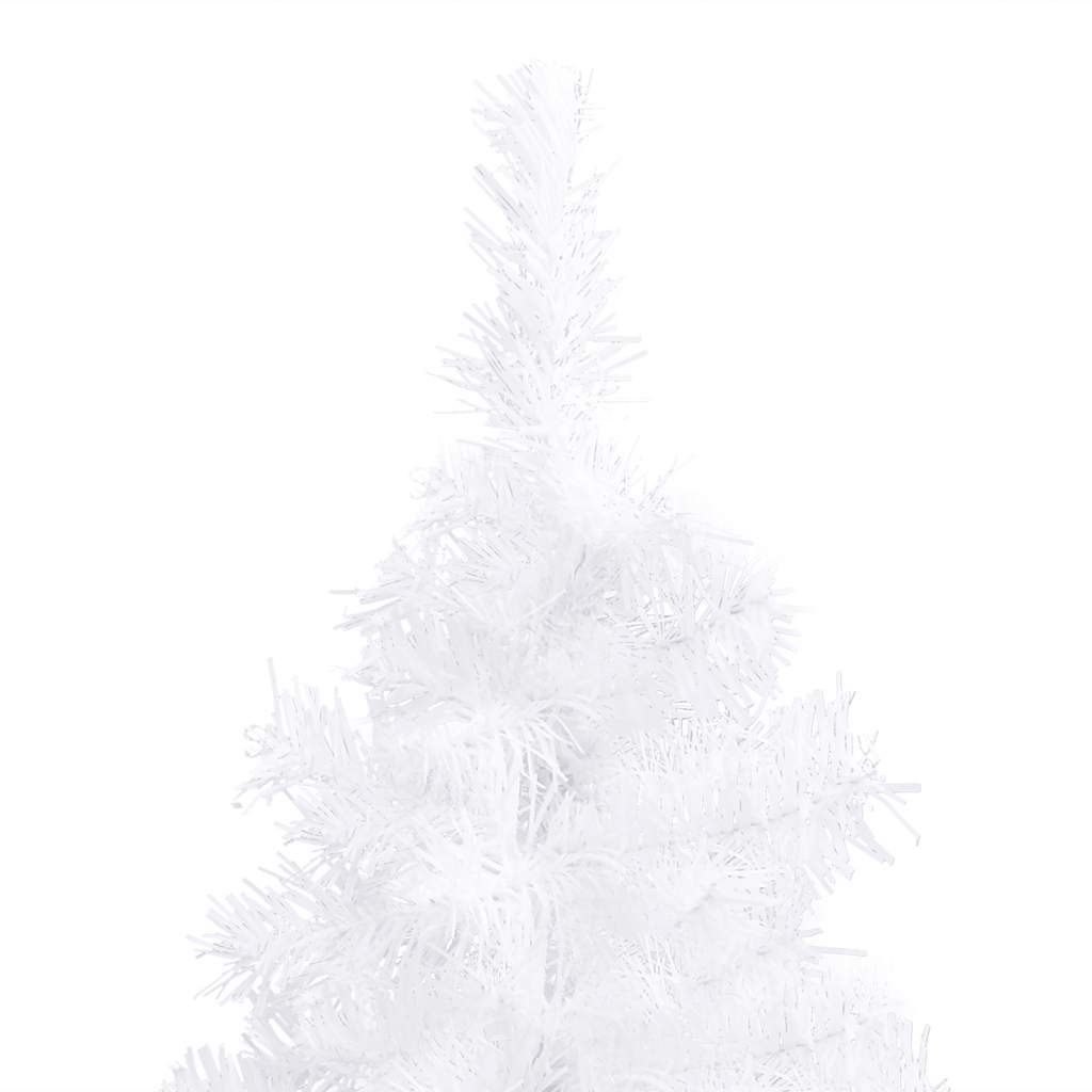Corner Artificial Christmas Tree LEDs&Ball Set White 120 cm PVC
