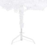 Corner Artificial Christmas Tree LEDs&Ball Set White 120 cm PVC