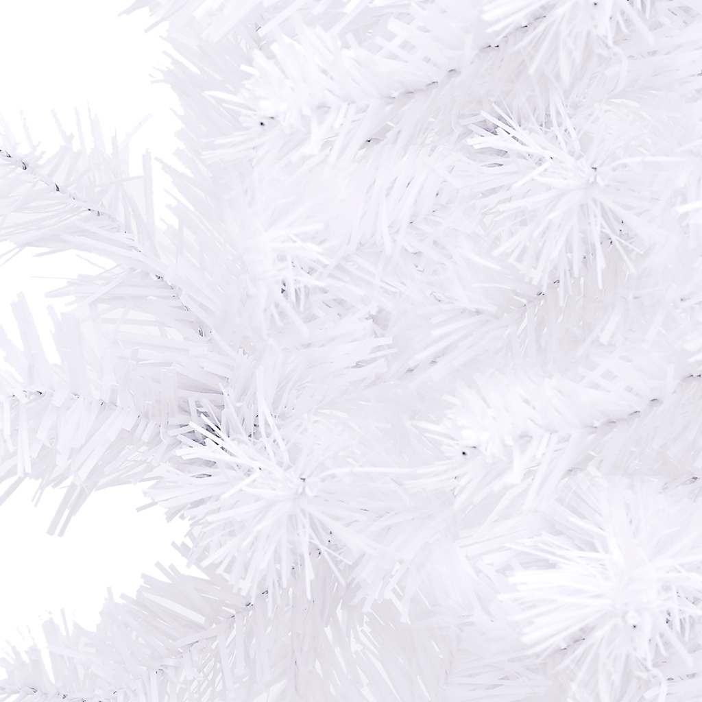 Corner Artificial Christmas Tree LEDs&Ball Set White 120 cm PVC