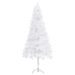 Corner Artificial Christmas Tree LEDs&Ball Set White 150 cm PVC