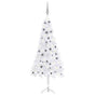 Corner Artificial Christmas Tree LEDs&Ball Set White 210 cm PVC
