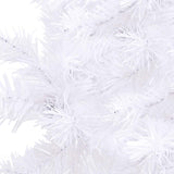 Corner Artificial Christmas Tree LEDs&Ball Set White 240 cm PVC - Rear View