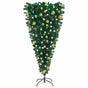Upside-down Artificial Pre-lit Christmas Tree with Ball Set 180 cm
