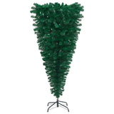 Upside-down Artificial Pre-lit Christmas Tree with Ball Set 180 cm - Side View