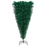 Upside-down Artificial Pre-lit Christmas Tree with Ball Set 240 cm - Side View