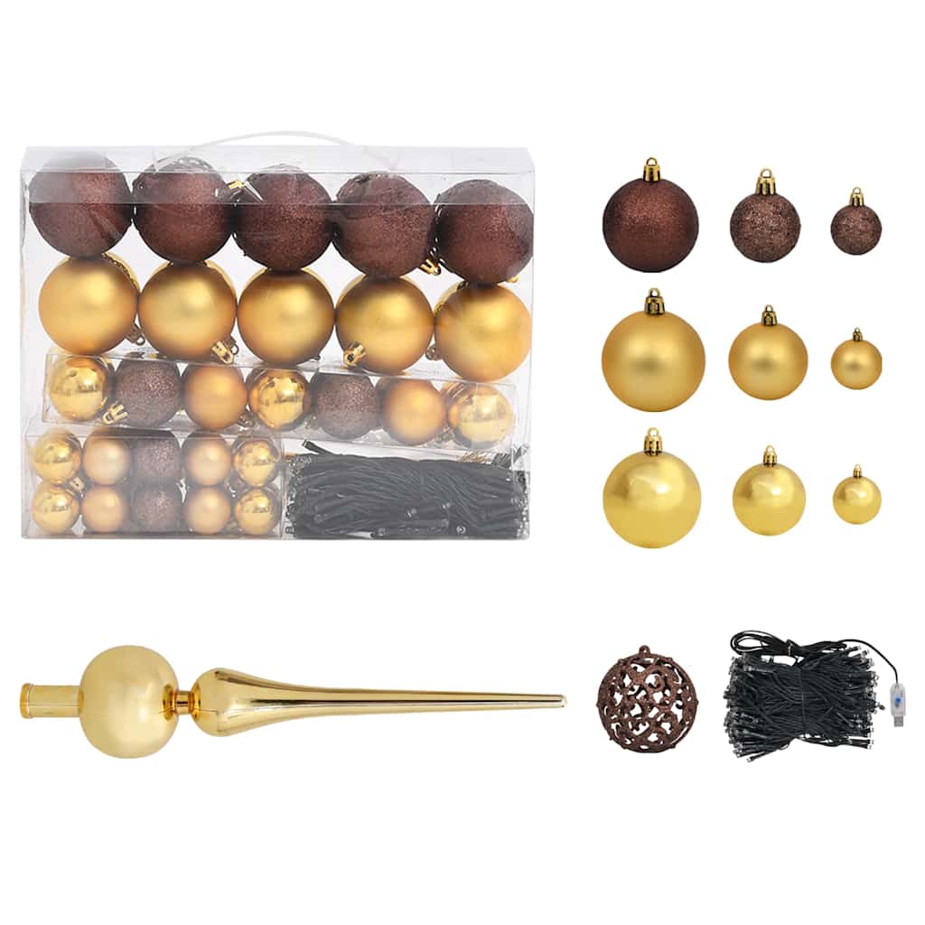 Slim Pre-lit Christmas Tree with Ball Set Blue 210 cm