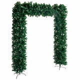 Christmas Tree Arch with LEDs&Ball Set Green 240 cm - Top-Down View