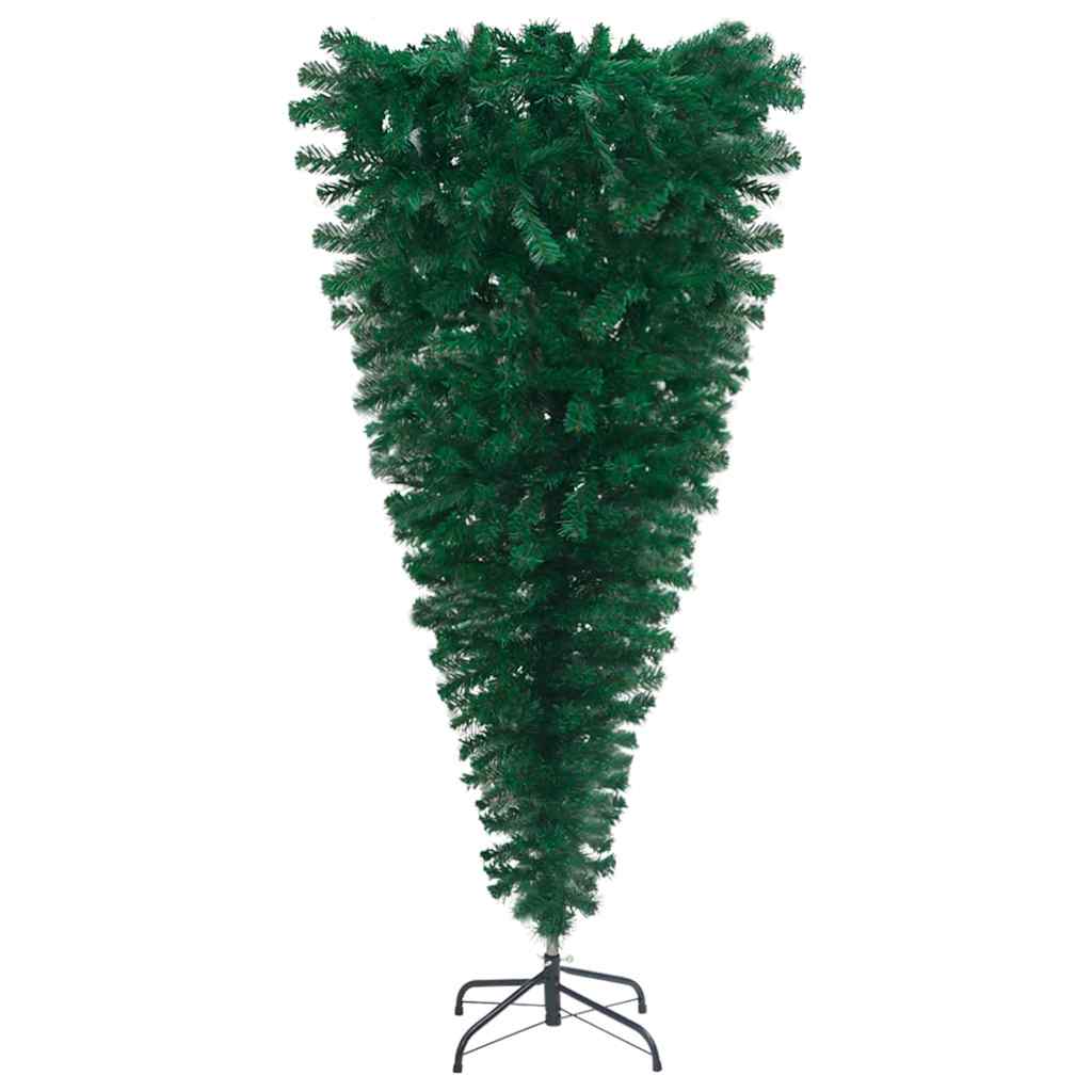 Upside-down Artificial Pre-lit Christmas Tree with Ball Set 120 cm