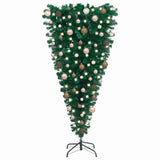 Upside-down Artificial Pre-lit Christmas Tree with Ball Set 150 cm