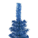 Slim Pre-lit Christmas Tree with Ball Set Blue 240 cm