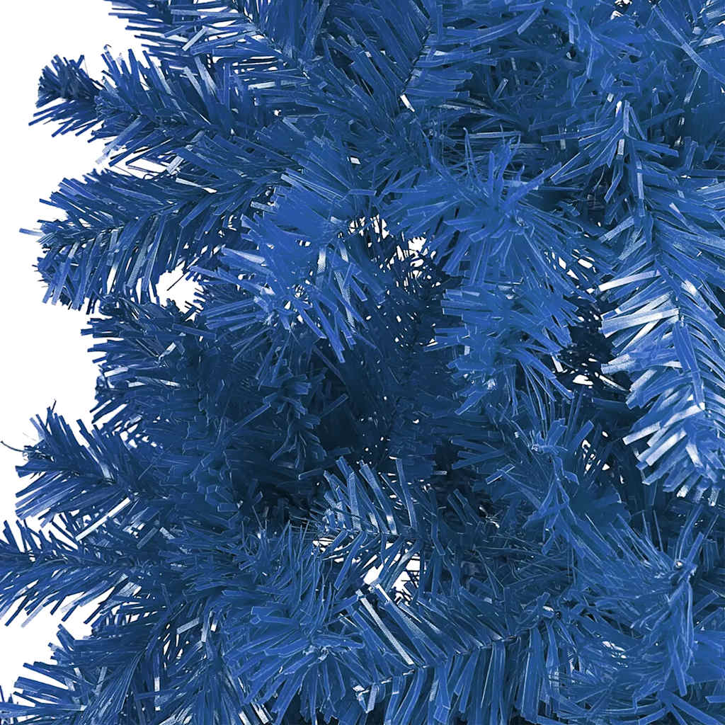 Slim Pre-lit Christmas Tree with Ball Set Blue 240 cm