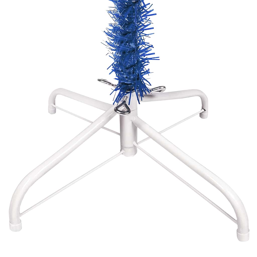 Slim Pre-lit Christmas Tree with Ball Set Blue 240 cm