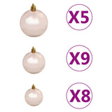 Slim Pre-lit Christmas Tree with Ball Set Red 120 cm - Extra Image