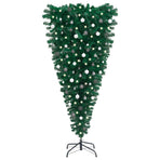Upside-down Artificial Pre-lit Christmas Tree with Ball Set 180 cm