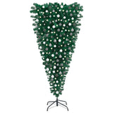 Upside-down Artificial Pre-lit Christmas Tree Ball Set 210 cm