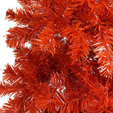 Slim Pre-lit Christmas Tree with Ball Set Red 120 cm