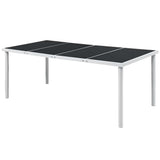 9 Piece Outdoor Dining Set Steel Black - Extra Image