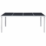 9 Piece Outdoor Dining Set Steel Black - Extra Image