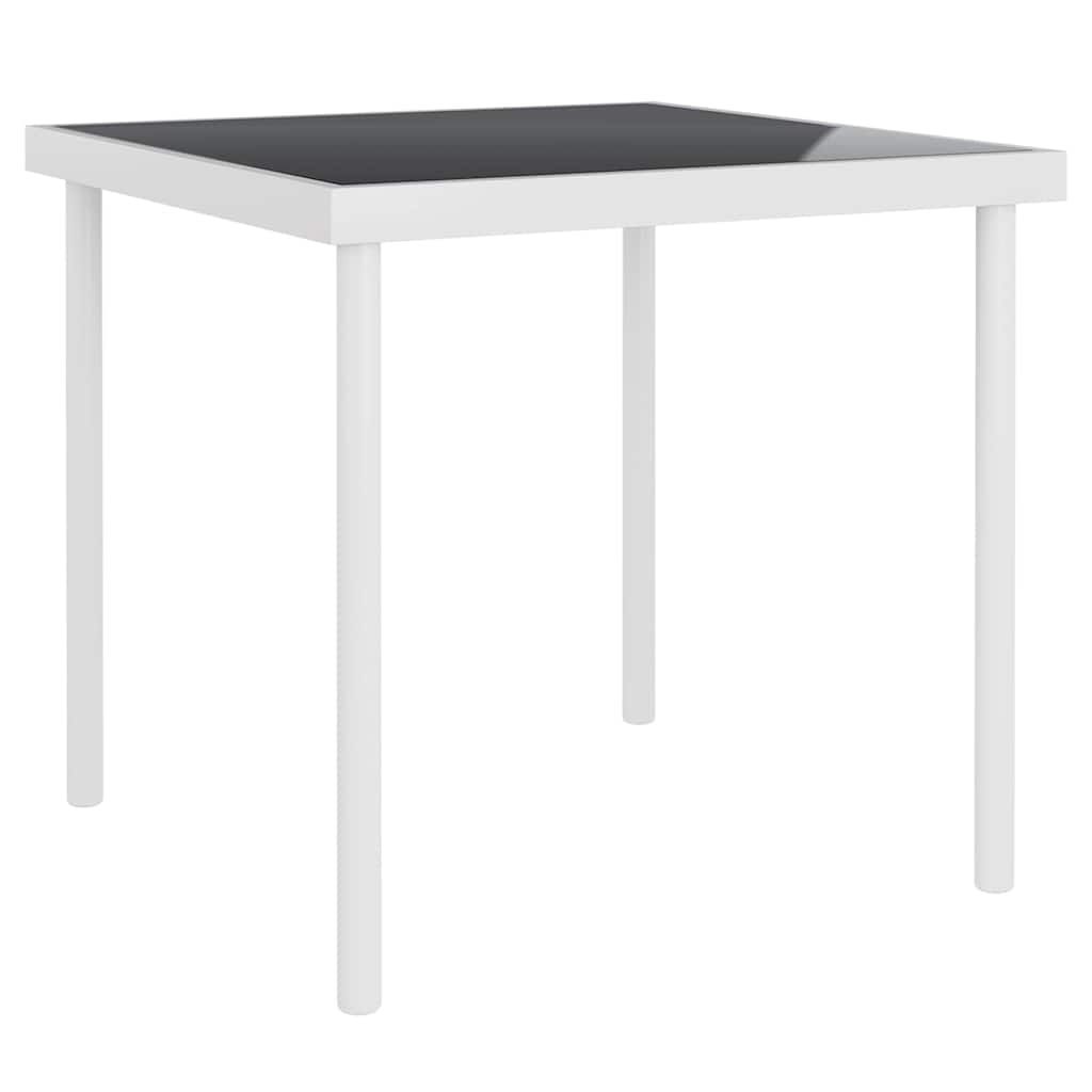 5 Piece Outdoor Dining Set Steel Black