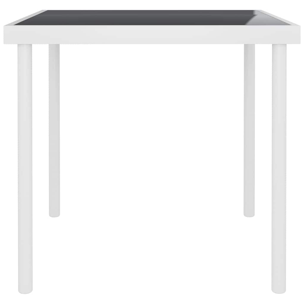 5 Piece Outdoor Dining Set Steel Black