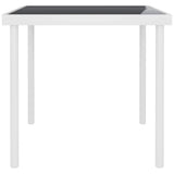 5 Piece Outdoor Dining Set Steel Black