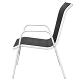 11 Piece Outdoor Dining Set Steel Black