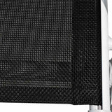 11 Piece Outdoor Dining Set Steel Black - Low Angle