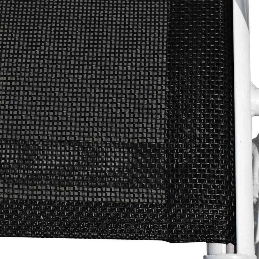 11 Piece Outdoor Dining Set Steel Black