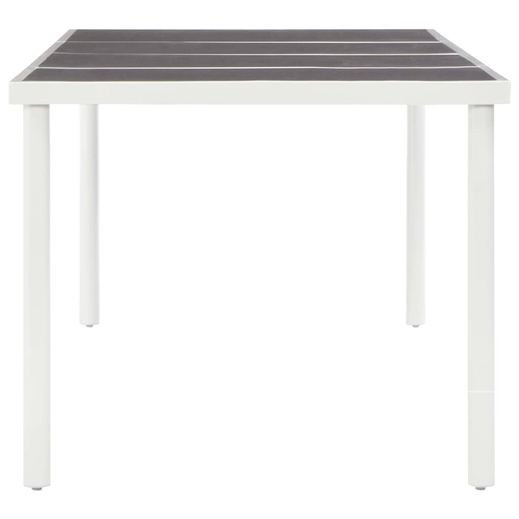 11 Piece Outdoor Dining Set Steel Black