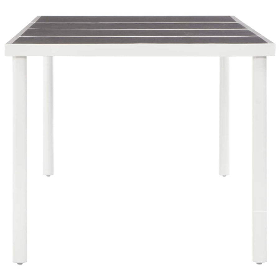 11 Piece Outdoor Dining Set Steel Black