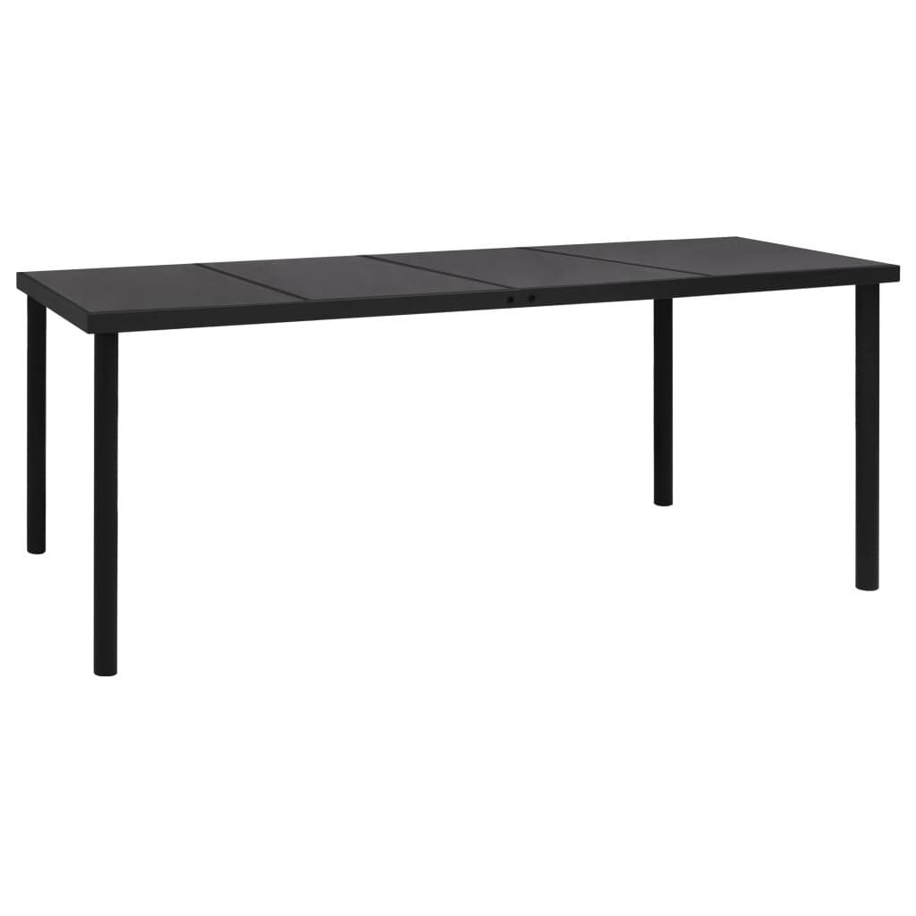 7 Piece Outdoor Dining Set Steel Anthracite