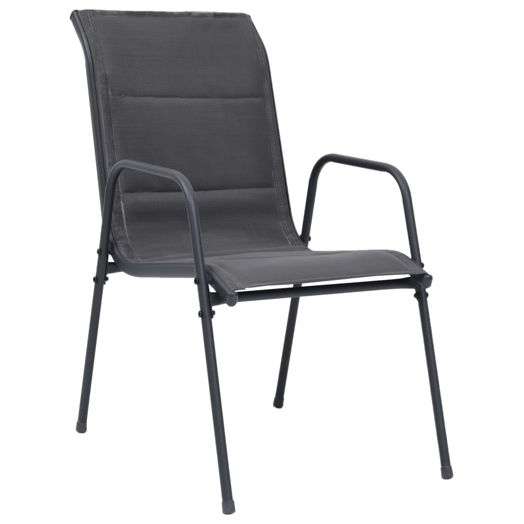 3 Piece Outdoor Dining Set Steel Anthracite