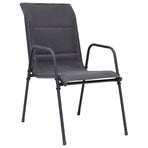 3 Piece Outdoor Dining Set Steel Anthracite
