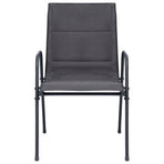 3 Piece Outdoor Dining Set Steel Anthracite