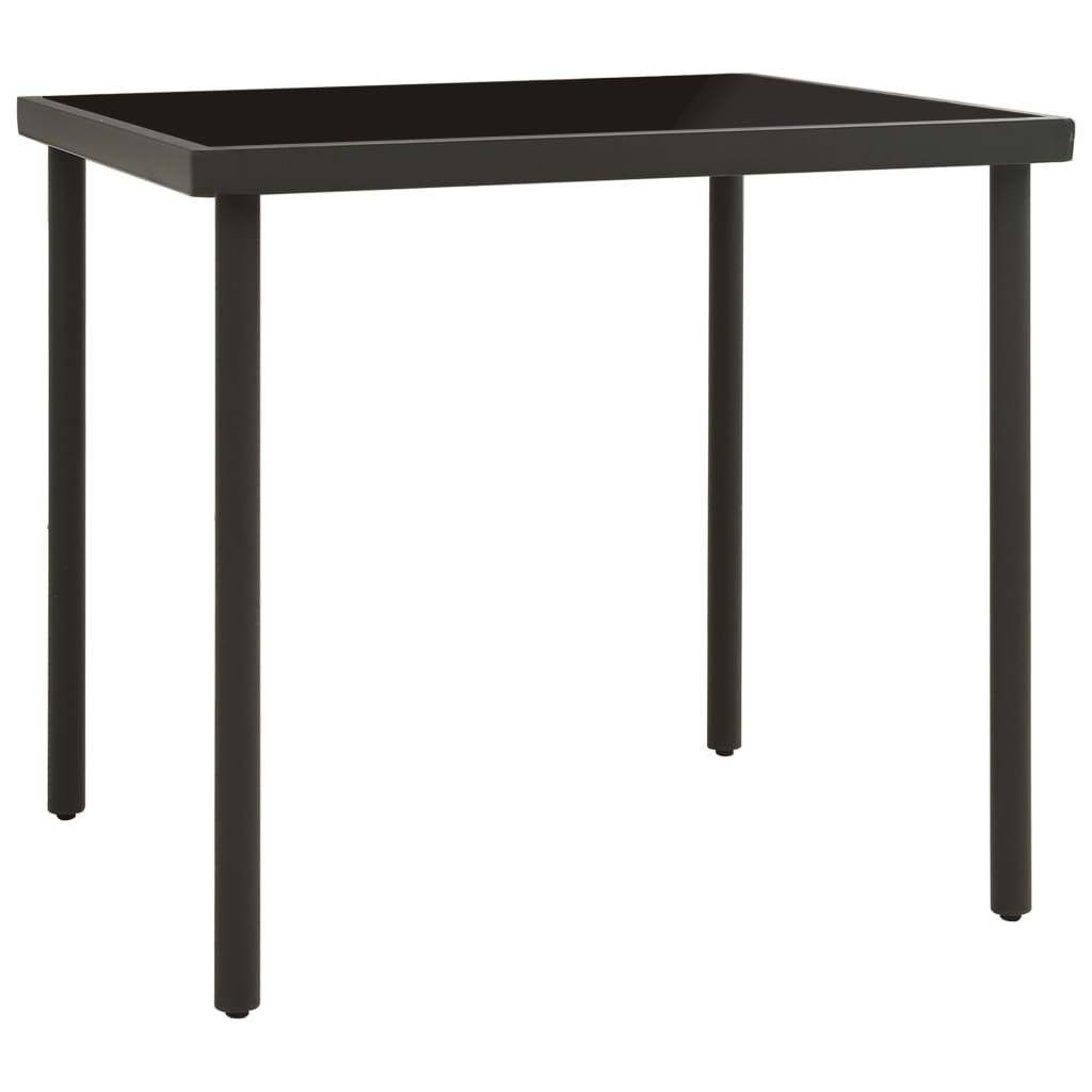 3 Piece Outdoor Dining Set Steel Anthracite