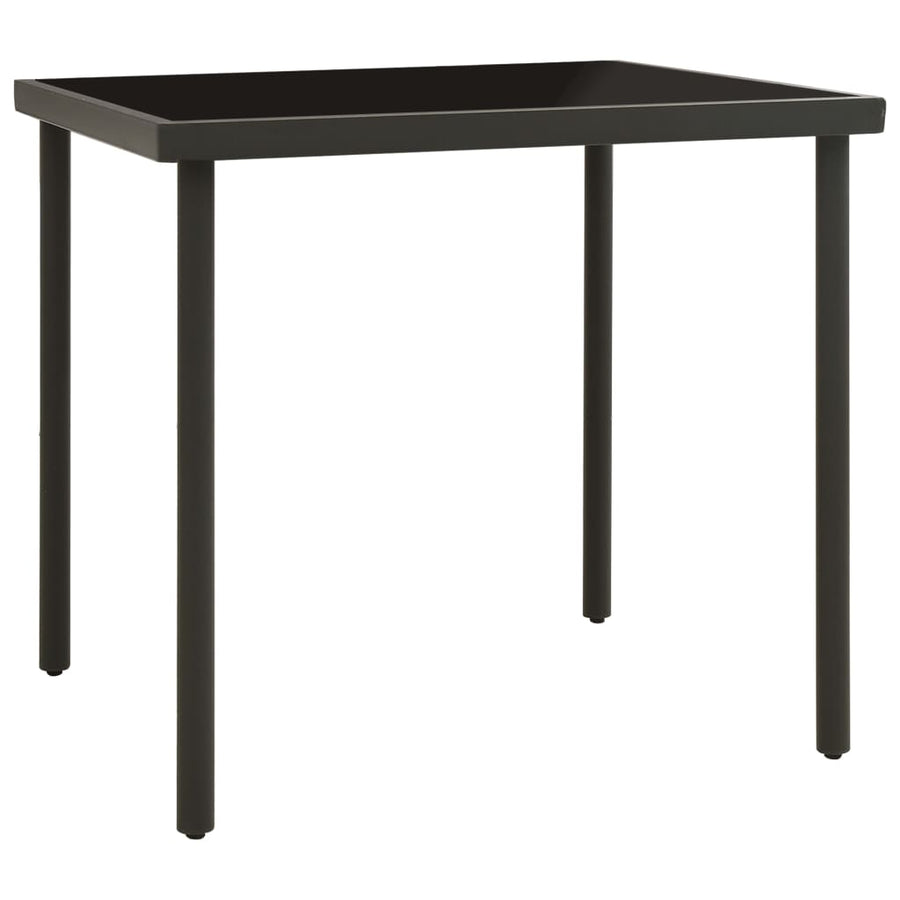 3 Piece Outdoor Dining Set Steel Anthracite