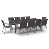 11 Piece Outdoor Dining Set Steel