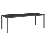 11 Piece Outdoor Dining Set Steel - Low Angle