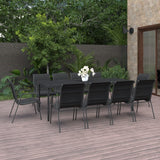 11 Piece Outdoor Dining Set Steel