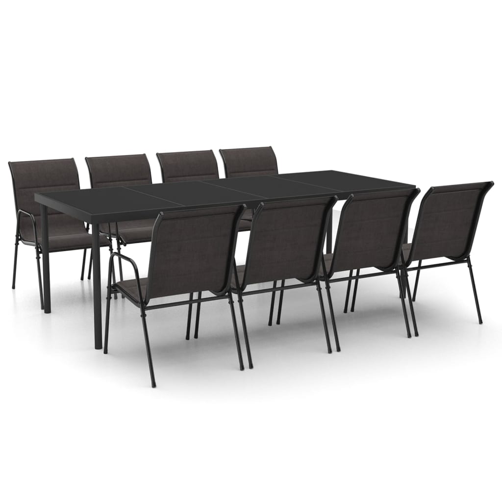 9 Piece Outdoor Dining Set Steel