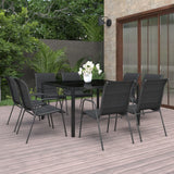 9 Piece Outdoor Dining Set Steel