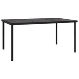7 Piece Outdoor Dining Set Steel Black - Extra Image